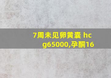 7周未见卵黄囊 hcg65000,孕酮16